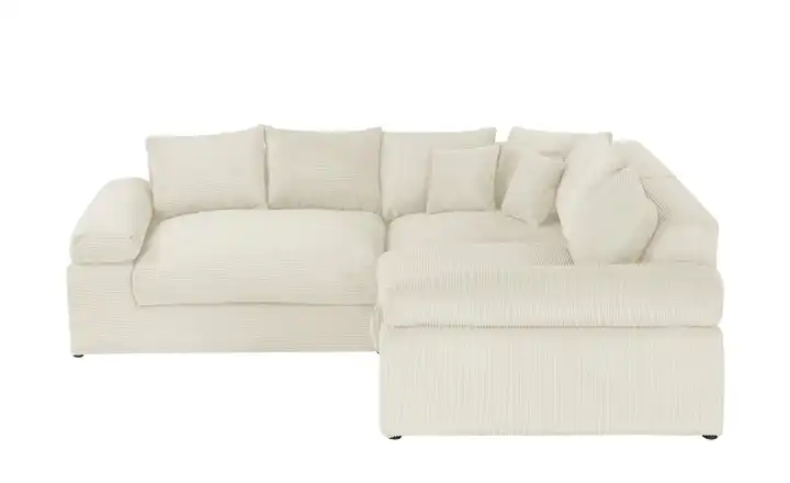 smart Ecksofa Lionore Creme Cordstoff