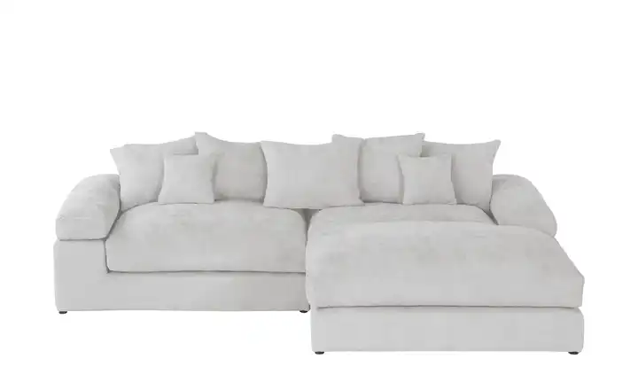 smart Ecksofa Lionore Silbergrau rechts Chenille