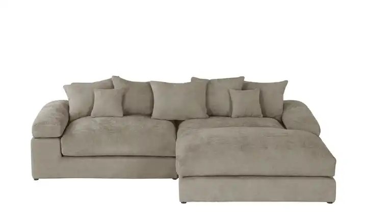 smart Ecksofa Lionore Schlamm rechts Chenille