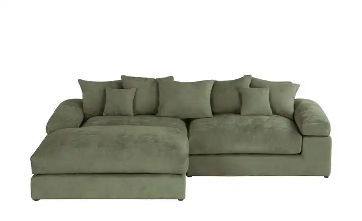 smart Ecksofa Lionore Grün links Chenille