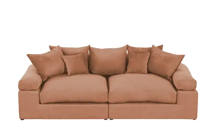 smart Big Sofa Lionore Rostrot Webstoff