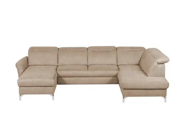 Primo Wohnlandschaft Wildleder-Optik Basel Beige rechts Grundfunktion