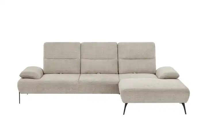 Twist Ecksofa Cesar Greige rechts Flachgewebe grob