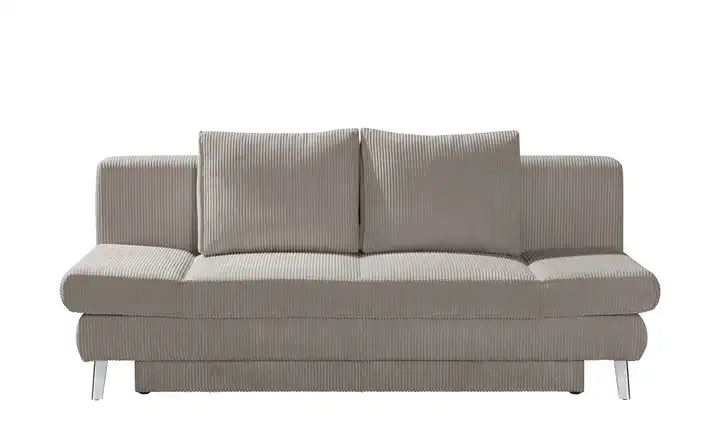 Schlafsofa mit Bettkasten Sidney Cappuccino Cordstoff