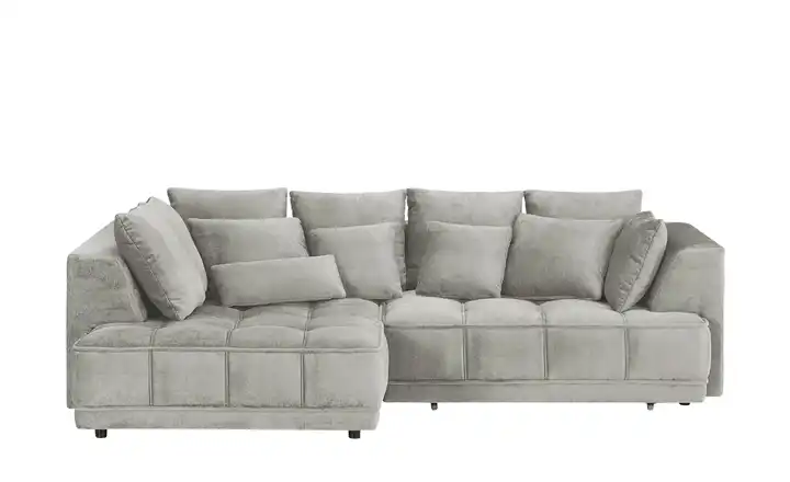 Twist Ecksofa Tiga Greige links Erweiterte Funktion Mikrofaser in Velours-Optik