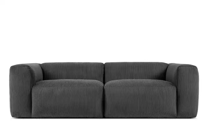 KONSIMO Einzelsofa Buffo Grau 4 Cordstoff