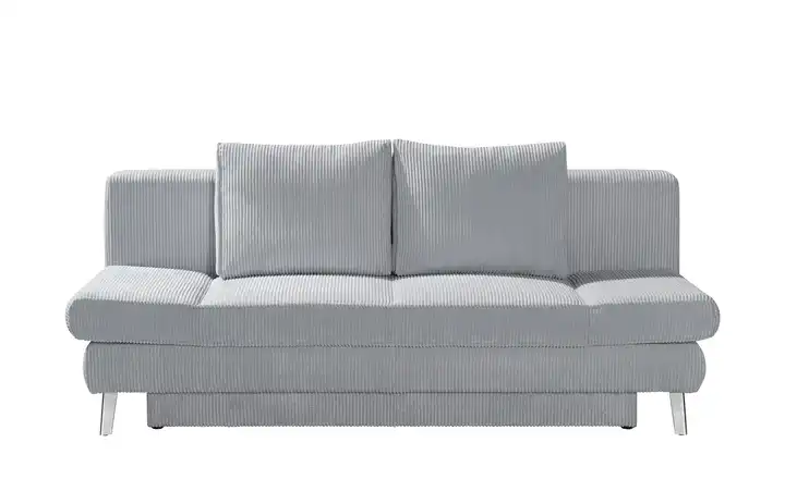 Schlafsofa mit Bettkasten Sidney Hellgrau Cordstoff