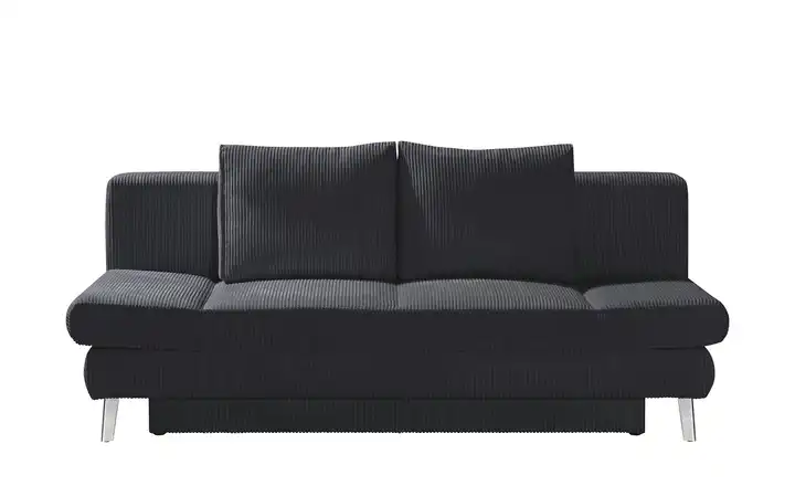 Schlafsofa mit Bettkasten Sidney Dunkelgrau Cordstoff