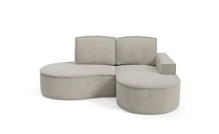 Ecksofa Flow Hellgrau