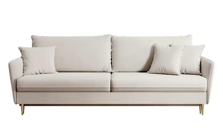 Einzelsofa Volio Beige, Goldfarben