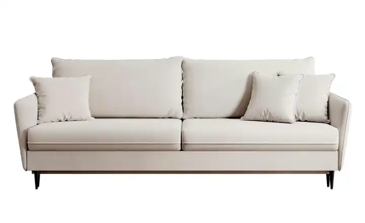 Einzelsofa Volio Beige, Schwarz