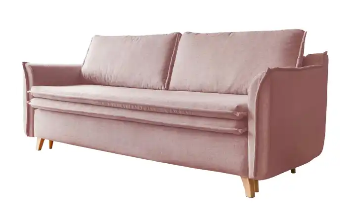 Miuform 3-Sitzer Sofa mit Bettfunktion Charming Charlie  Altrosa
