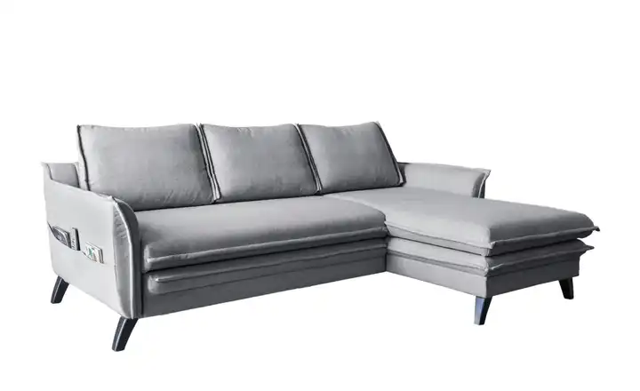 Miuform Ecksofa mit Schlaffunktion Charming Charlie Grau rechts
