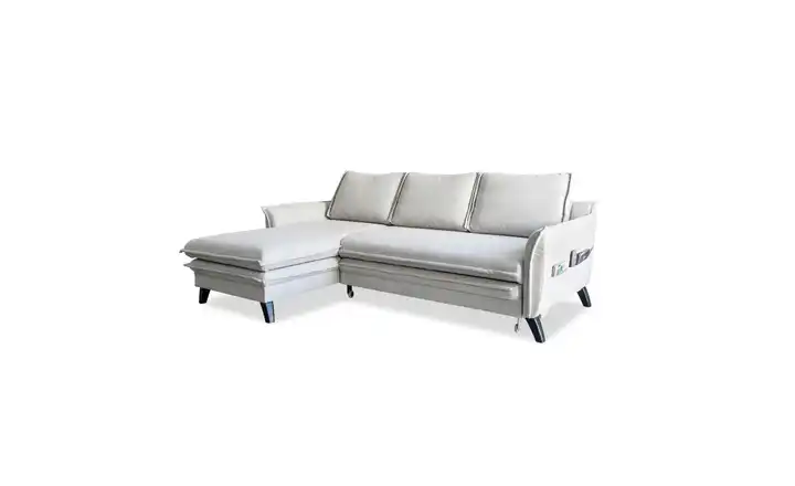 Miuform Ecksofa mit Schlaffunktion Charming Charlie Beige links