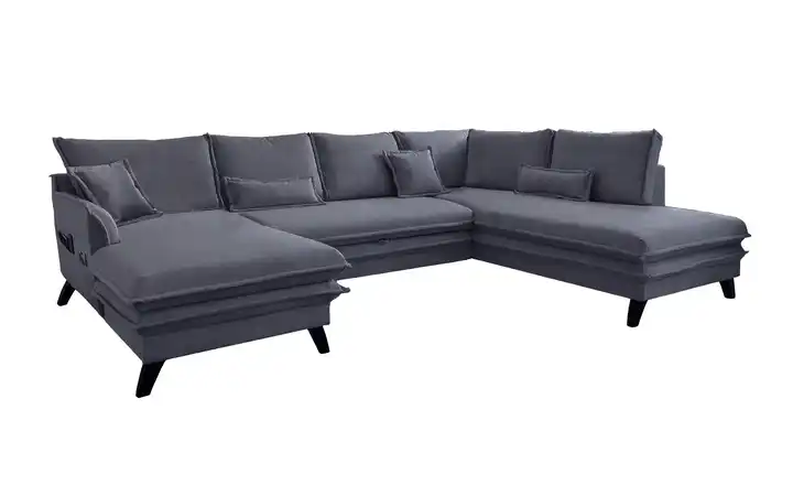 Miuform Wohnlandschaften mit Funktion Anthrazit rechts