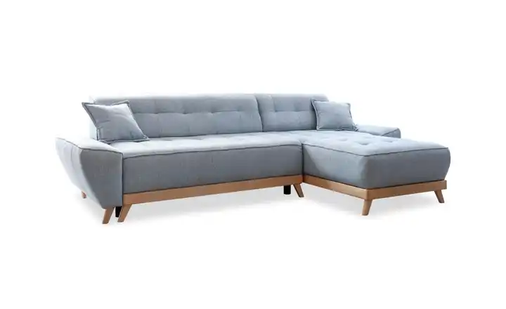 Miuform Ecksofa beidseitig montierbar Hellblau