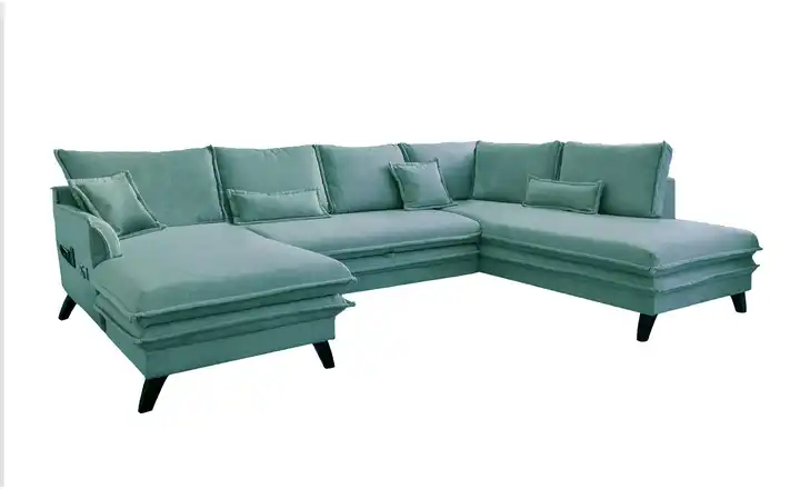Miuform Wohnlandschaften mit Funktion Pastellblau rechts