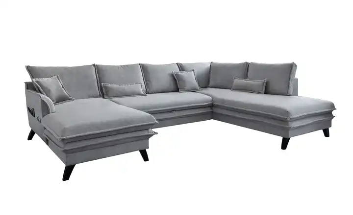 Miuform Wohnlandschaften mit Funktion Grau rechts