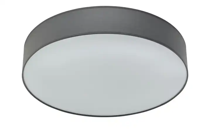 KHG LED-Deckenleuchte Stoffschirm, grau 
