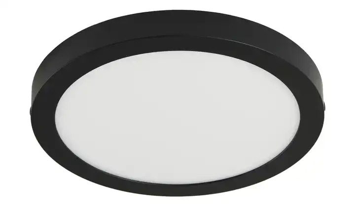  LED-Deckenleuchte, rund, schwarz 