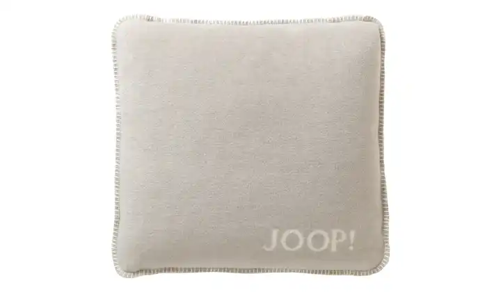 JOOP! Kissen JOOP! Uni-Doubleface Grau, Creme