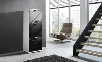Primo Schuhschrank Schwarz Puzzle