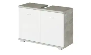 Primo Waschbeckenunterschrank Beton (Nachbildung) / Weiß