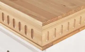 Kommode | Kiefer Weiß / Kiefer Antik-Look - Möbel Kraft