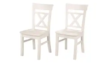 Massivholz-Stühle, 2er-Set