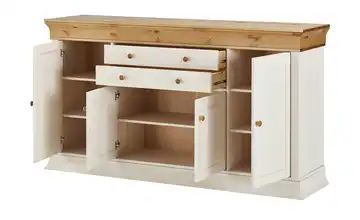 Sideboard | Kiefer Weiß / Kiefer antikfarben - Möbel Kraft