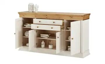 Sideboard | Kiefer Weiß / Kiefer antikfarben - Möbel Kraft
