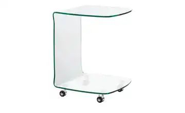 Beistelltisch Glas mit Rollen