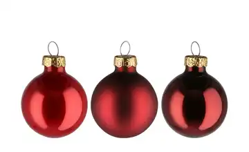 Weihnachtsbaumkugel, 16er-Set Hellrot, Dunkelrot