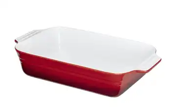 KHG Auflaufform Rot / Weiß 40 cm