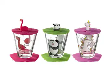 LEONARDO Kinder Trink - Set 9-tlg. Flamingo /Einhorn / Panda  Bambini