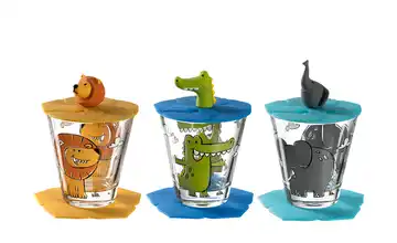 LEONARDO Kinder Trink - Set 9-tlg. Löwe / Krokodil / Elefant  Bambini