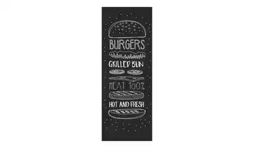 Glasbild "Burgers - Hot & Fresh"