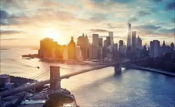 Kunstleinwand "New York Sun"