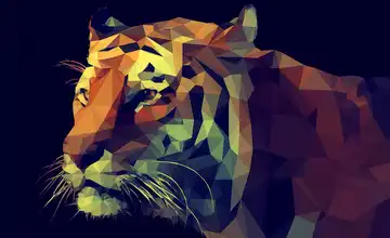 Kunstleinwand "Colourful Tiger"