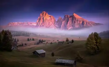 Kunstleinwand "Mist & Mountain"