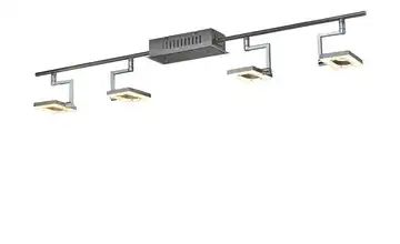 Fischer-Honsel LED- Strahler, 4-flammig, nickel matt, Kopf viereckig