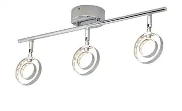 KHG LED- Deckenstrahler, 3-flammig chrom, `Ringe`