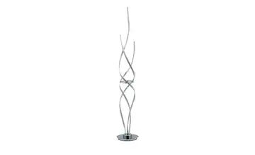 Fischer-Honsel LED- Stehleuchte, Alu, geschwungen