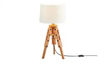 HOME STORY 3-Bein Tischleuchte, 1-flammig, Holz
