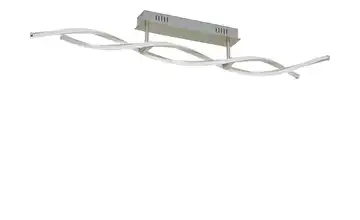 Paul Neuhaus LED-Deckenleuchte, 2-flammig, geschwungen, Nickel-matt