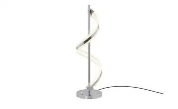 Trio LED-Tischleuchte, chrom, Acryl geschwungen