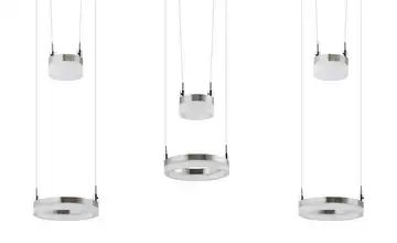 Meisterleuchten LED-Pendelleuchte, 6-flammig, nickel matt