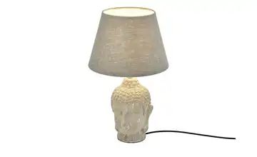 Fischer-Honsel Buddha Tischleuchte, 1-flammig, betonfarben grau