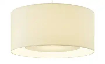 Stoffpendelleuchte, 1-flammig, beige