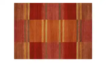 Handgeknüpfter Naturteppich 70x140 cm Rot / Orange